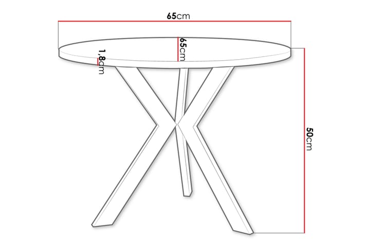 Froma Sohvapöytä 65 cm - Beige/Musta - Huonekalut - Pöytä & ruokailuryhmä - Sohvapöytä