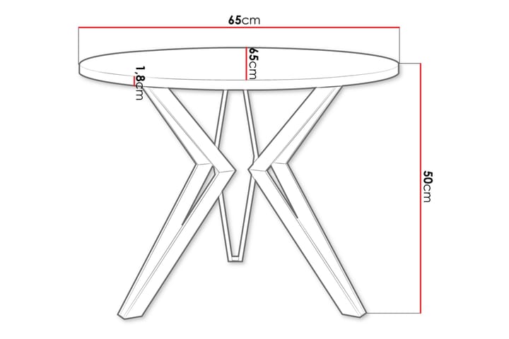 Gaddi sohvapöytä 65 cm - Beige/Musta - Huonekalut - Pöytä & ruokailuryhmä - Sohvapöytä