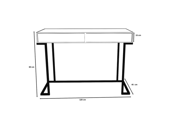 Ghimre Meikkipöytä 120x45 cm - Antrasiitti/Musta - Huonekalut - Pöytä & ruokailuryhmä - Meikki- & kampauspöydät