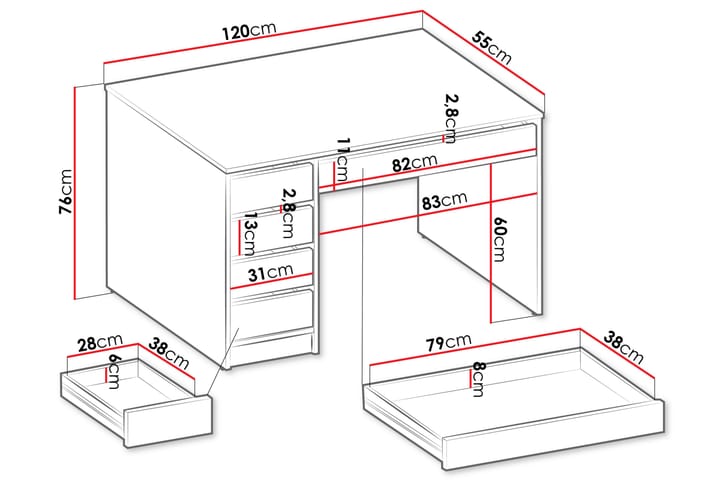 Harland Meikkipöytä 120 cm - Beige - Huonekalut - Pöytä & ruokailuryhmä - Meikki- & kampauspöydät