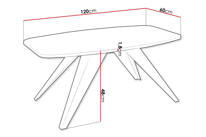 Hilts Sohvapöytä 120 cm - Musta - Huonekalut - Pöytä & ruokailuryhmä - Sohvapöytä