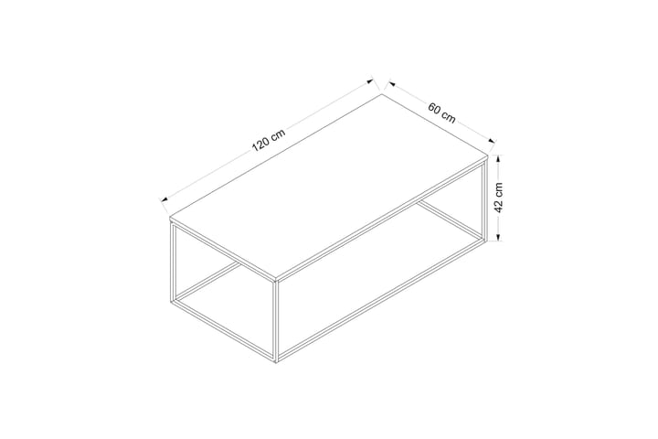 Kambuku Sohvapöytä 120 cm - Valkoinen - Huonekalut - Pöytä & ruokailuryhmä - Sohvapöytä