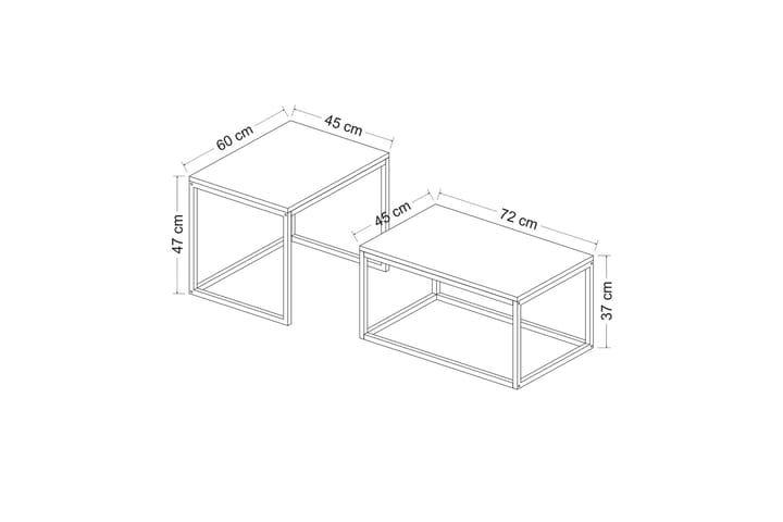 Leka Sohvapöytä 72 cm - Valkoinen Marmori - Huonekalut - Pöytä & ruokailuryhmä - Sohvapöytä