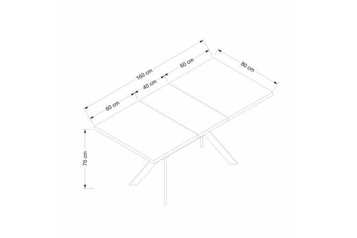 Nabi Ruokapöytä 160 cm Suorakulmainen - Tammi - Huonekalut - Pöytä & ruokailuryhmä - Ruokapöydät & keittiön pöydät