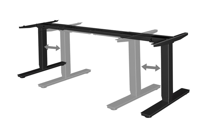 Höj- och Sänkbart Kirjoituspöytä Lightmoor 182 cm - Musta - Huonekalut - Pöytä & ruokailuryhmä - Pöydän tarvikkeet - Pöydän jalusta