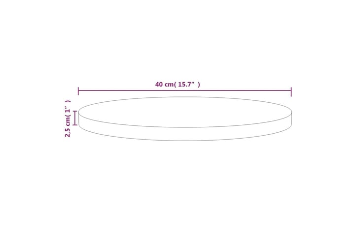 Pöytälevy Ã˜40x2,5 cm täysi mänty - Ruskea - Huonekalut - Pöytä & ruokailuryhmä - Pöydän tarvikkeet - Pöytälevy