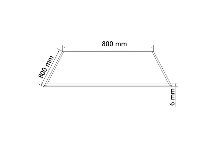 Pöytälevy Karkaistu Lasi Pyöreä 800x800 mm - Läpinäkyvä - Pöytälevy