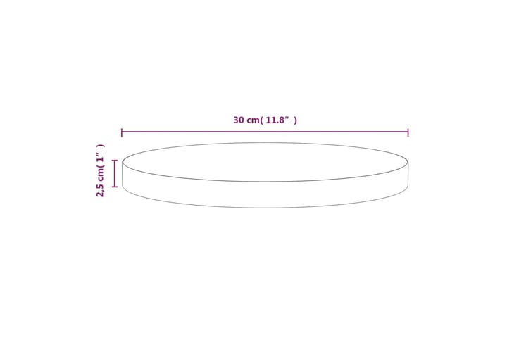 Pöytälevy Ã˜30x2,5 cm täysi mänty - Ruskea - Huonekalut - Pöytä & ruokailuryhmä - Pöydän tarvikkeet - Pöytälevy