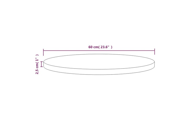 Pöytälevy valkoinen Ã˜60x2,5 cm täysi mänty - Valkoinen - Huonekalut - Pöytä & ruokailuryhmä - Pöydän tarvikkeet - Pöytälevy