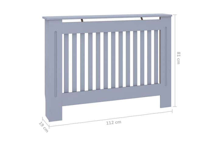 Lämpöpatterin suoja antrasiitti 112x19x81 cm MDF - Huonekalut - Pöytä & ruokailuryhmä - Ruokailuryhmä