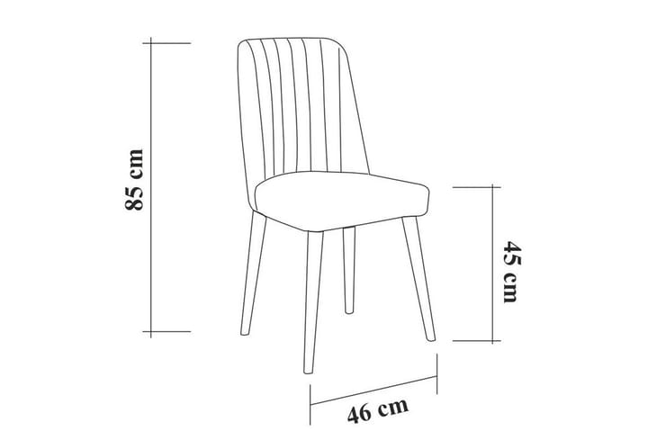 Ruokailuryhmä 4 osaa Orrest 75 cm - Valkoinen - Huonekalut - Pöytä & ruokailuryhmä - Ruokailuryhmä