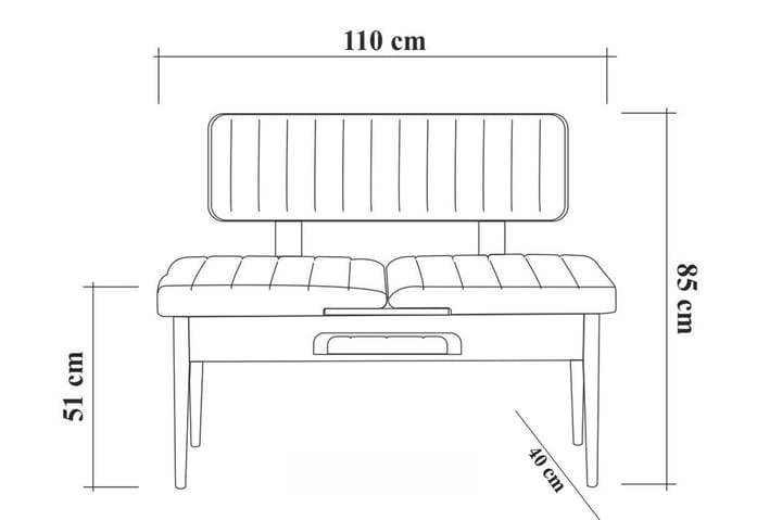 Ruokailuryhmä 5 osaa Orrest 75 cm - Valkoinen - Huonekalut - Pöytä & ruokailuryhmä - Ruokailuryhmä