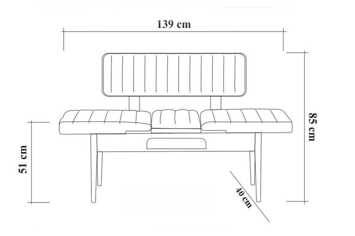 Ruokailuryhmä 5 osaa Orrest 75 cm - Valkoinen - Huonekalut - Pöytä & ruokailuryhmä - Ruokailuryhmä