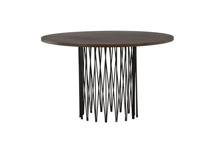 Ruokapöytä Alismo 120 cm Pyöreä - Ruskea - Marmoripöydät - Kokoontaitettavat pöydät - Jatkettava ruokapöytä - Ruokapöydät & keittiön pöydät