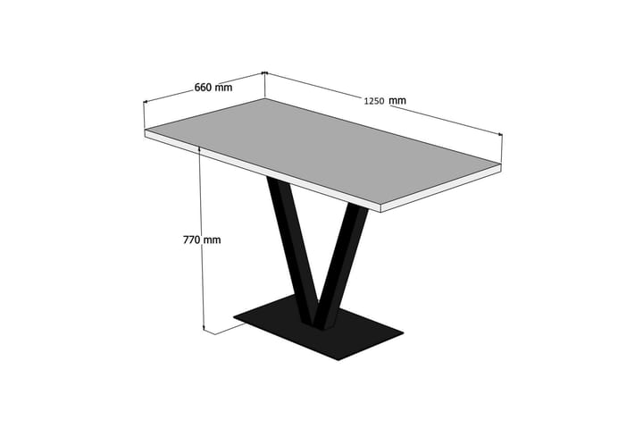 Ruokapöytä Apalachicola 125 cm - Pähkinä/Musta - Huonekalut - Pöytä & ruokailuryhmä - Ruokapöydät & keittiön pöydät