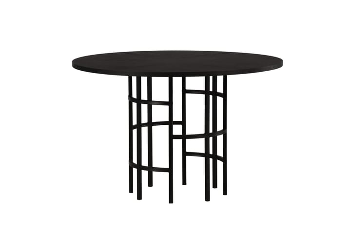 Ruokapöytä Hamnka 115 cm Pyöreä - Musta - Marmoripöydät - Kokoontaitettavat pöydät - Jatkettava ruokapöytä - Ruokapöydät & keittiön pöydät