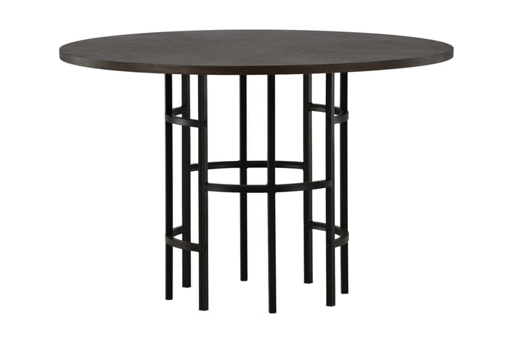 Ruokapöytä Hamnka 115 Pyöreä - Ruskea - Marmoripöydät - Kokoontaitettavat pöydät - Jatkettava ruokapöytä - Ruokapöydät & keittiön pöydät