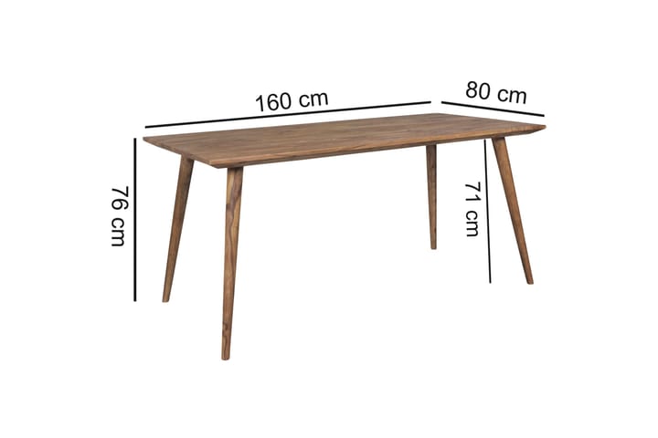 Ruokapöytä Hongsermeier 160 cm - Puu/Luonnonväri - Huonekalut - Pöytä & ruokailuryhmä - Ruokapöydät & keittiön pöydät