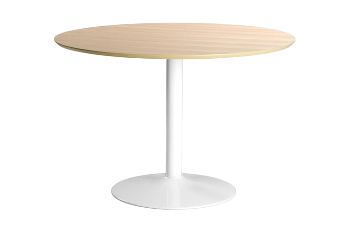 Ruokapöytä Ibizor 110 cm Pyöreä - Valkoinen/Beige - Marmoripöydät - Kokoontaitettavat pöydät - Jatkettava ruokapöytä - Ruokapöydät & keittiön pöydät