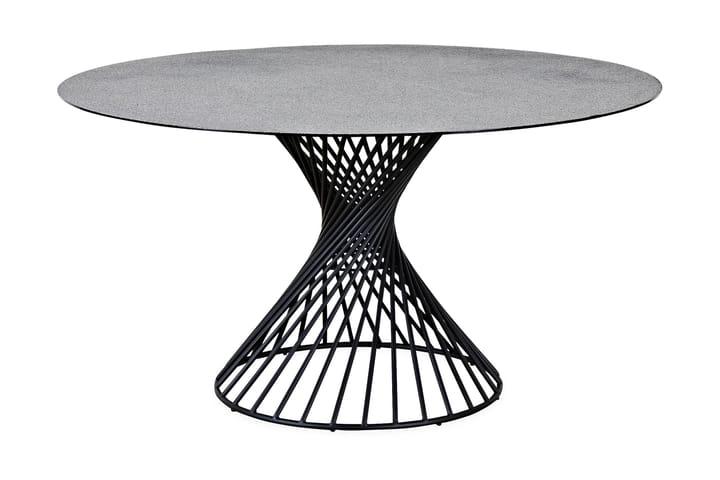 Ruokapöytä Jada 140 cm Pyöreä Lasi - Harmaa - Marmoripöydät - Kokoontaitettavat pöydät - Jatkettava ruokapöytä - Ruokapöydät & keittiön pöydät