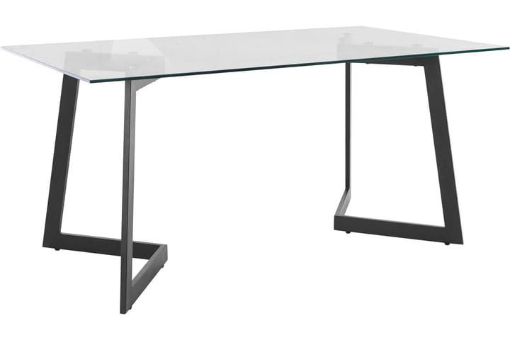 Ruokapöytä Jundep 4:n ist - Valkoinen/Musta - Ruokapöydät & keittiön pöydät