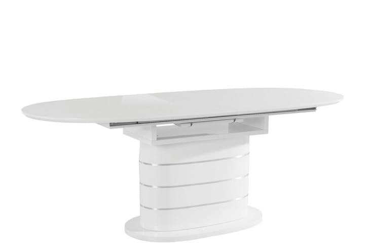Ruokapöytä Lannion Soikea 200 cm - Valkoinen - Ruokapöydät & keittiön pöydät