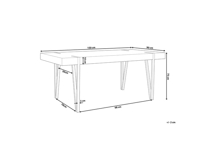 Ruokapöytä Longville 150x90 cm - Puu/Luonnonväri - Huonekalut - Pöytä & ruokailuryhmä - Ruokapöydät & keittiön pöydät