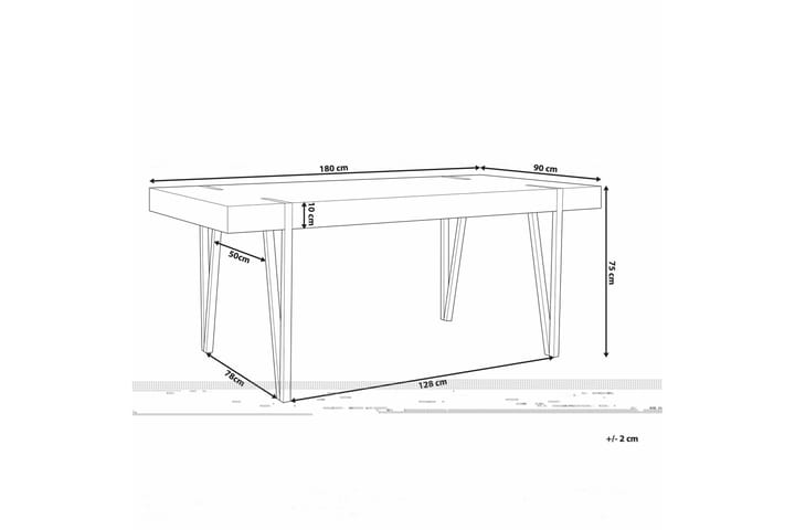 Ruokapöytä Longville 180x90 cm - Puu/Luonnonväri - Huonekalut - Pöytä & ruokailuryhmä - Ruokapöydät & keittiön pöydät