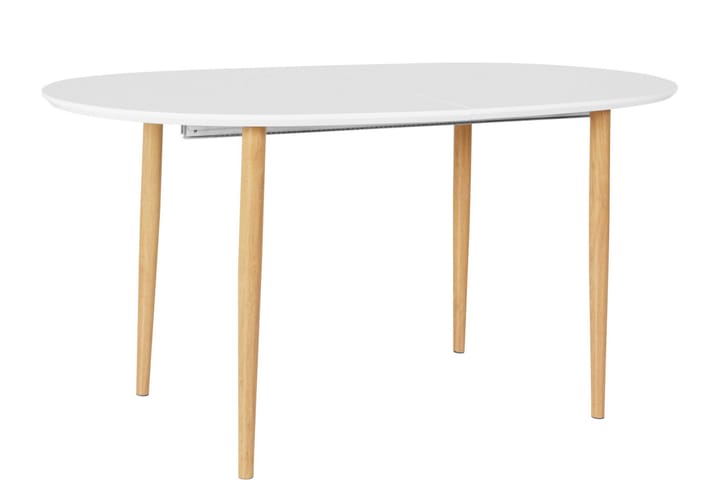 Ruokapöytä Ortobella Soikea 160 cm - Valkoinen/Luonnonväri - Ruokapöydät & keittiön pöydät