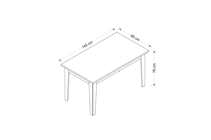 Ruokapöytä Raden 140 cm - Ruskea - Huonekalut - Pöytä & ruokailuryhmä - Ruokapöydät & keittiön pöydät