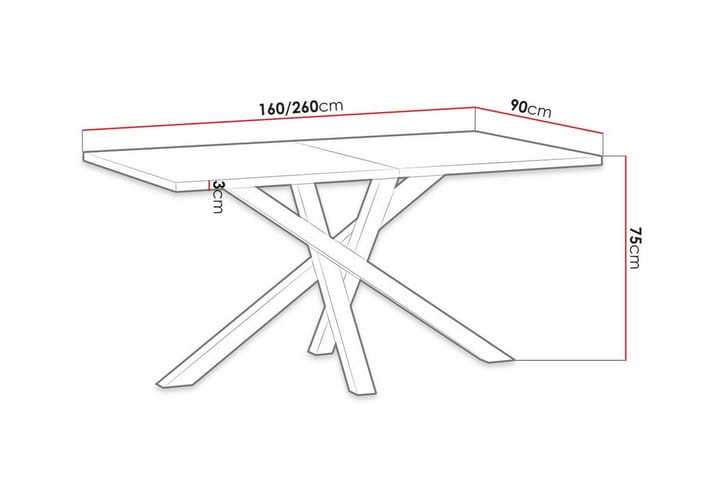 Ruokapöytä Rosehall 90 cm - Musta - Huonekalut - Pöytä & ruokailuryhmä - Ruokapöydät & keittiön pöydät