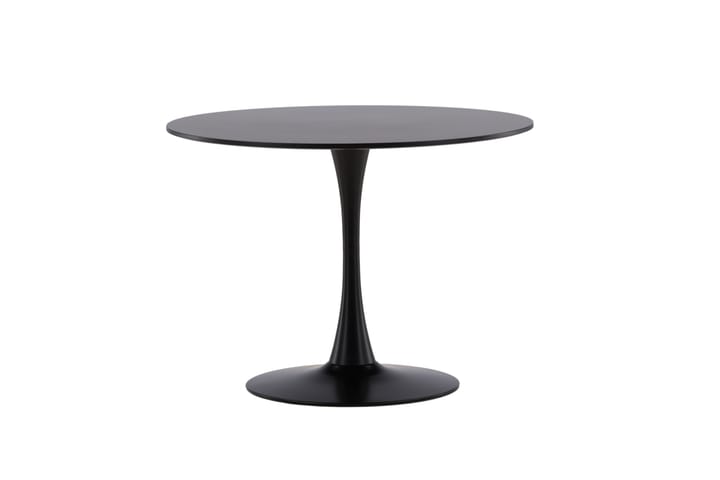 Ruokapöytä Sadiuma 100x74 cm Pyöreä - Musta - Marmoripöydät - Kokoontaitettavat pöydät - Jatkettava ruokapöytä - Ruokapöydät & keittiön pöydät