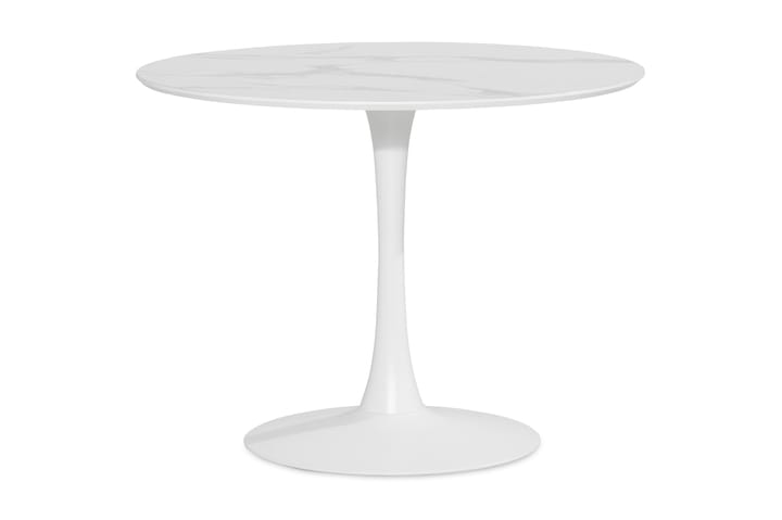 Ruokapöytä Severo 100 cm Pyöreä - Harmaa - Marmoripöydät - Kokoontaitettavat pöydät - Jatkettava ruokapöytä - Ruokapöydät & keittiön pöydät