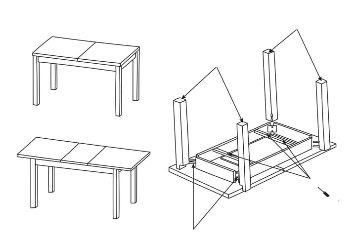 Ruokapöytä Tabell 170x90x76 cm - Valkoinen - Huonekalut - Pöytä & ruokailuryhmä - Ruokapöydät & keittiön pöydät