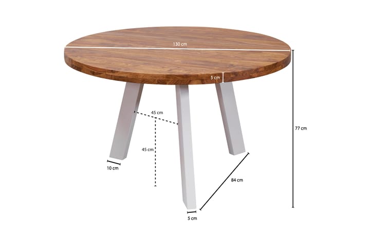 Ruokapöytä Tabrea 130 cm - Puu/Luonnonväri - Huonekalut - Pöytä & ruokailuryhmä - Ruokapöydät & keittiön pöydät