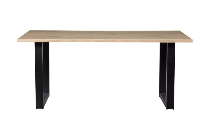 Ruokapöytä Tuor U-jalat 160 cm - Tammi/Musta - Marmoripöydät - Kokoontaitettavat pöydät - Jatkettava ruokapöytä - Ruokapöydät & keittiön pöydät