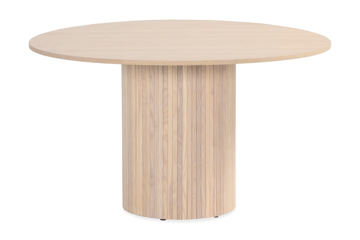 Ruokapöytä Uppveda 130 cm Pyöreä - Valkoinen - Marmoripöydät - Kokoontaitettavat pöydät - Jatkettava ruokapöytä - Ruokapöydät & keittiön pöydät