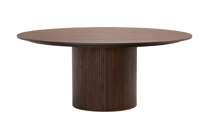 Ruokapöytä Uppveda 180 cm Pyöreä - Tummanruskea - Marmoripöydät - Kokoontaitettavat pöydät - Jatkettava ruokapöytä - Ruokapöydät & keittiön pöydät