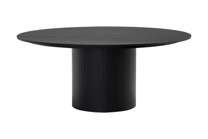 Ruokapöytä Uppveda 180 cm Pyöreä - Musta - Marmoripöydät - Kokoontaitettavat pöydät - Jatkettava ruokapöytä - Ruokapöydät & keittiön pöydät