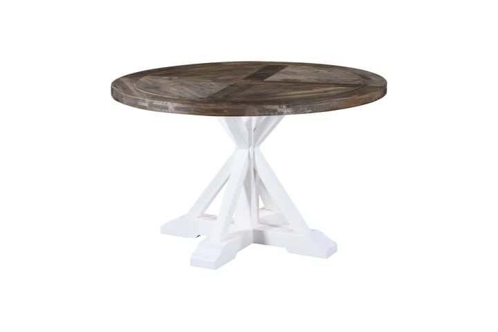 Ruokapöytä Yorkshire 150 cm Pyöreä - Ruskea/Valkoinen - Ruokapöydät & keittiön pöydät