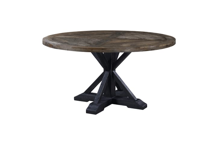 Ruokapöytä Yorkshire 150 cm Pyöreä - Ruskea/Musta - Ruokapöydät & keittiön pöydät