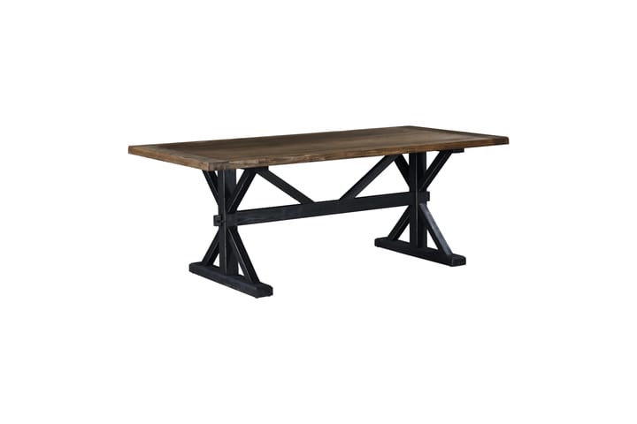 Ruokapöytä Yorkshire 200 cm Jatkettava - Luonnonväri/Musta - Ruokapöydät & keittiön pöydät