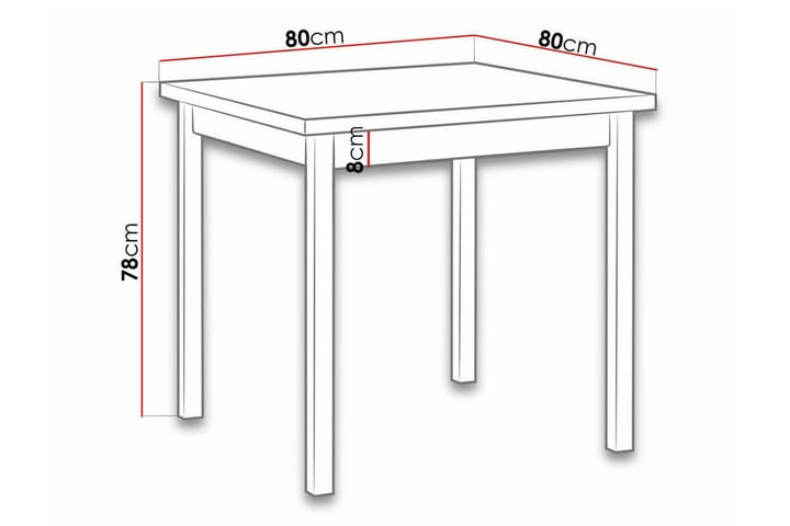 Ruokapöytä Patrickswell 80 cm - Ruskea - Huonekalut - Pöytä & ruokailuryhmä - Ruokapöydät & keittiön pöydät