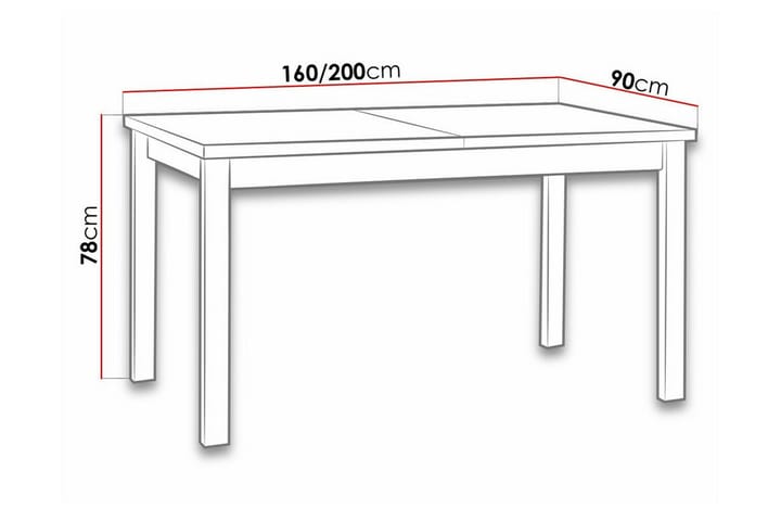 Ruokapöytä Patrickswell 90 cm - Valkoinen - Huonekalut - Pöytä & ruokailuryhmä - Ruokapöydät & keittiön pöydät