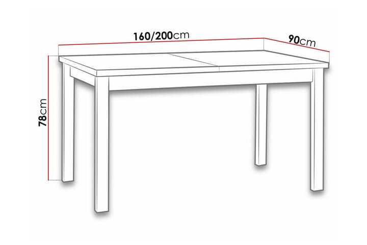 Ruokapöytä Patrickswell 90 cm - Valkoinen - Huonekalut - Pöytä & ruokailuryhmä - Ruokapöydät & keittiön pöydät