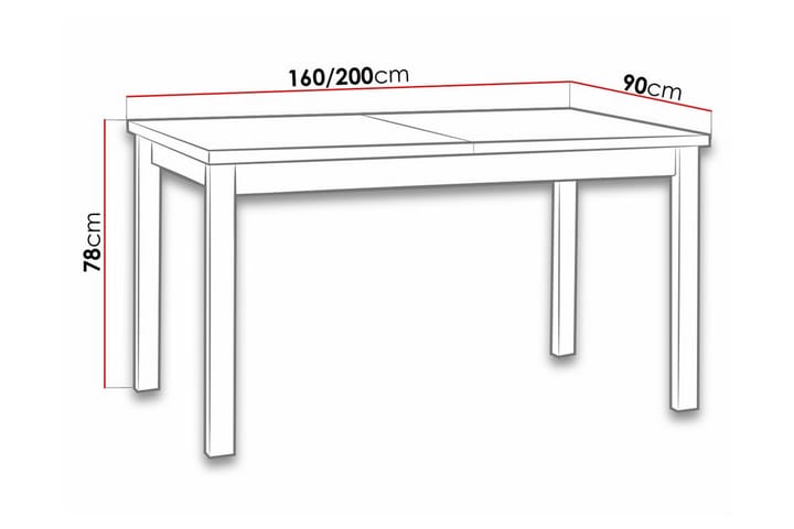 Ruokapöytä Patrickswell 90 cm - Musta - Huonekalut - Pöytä & ruokailuryhmä - Ruokapöydät & keittiön pöydät