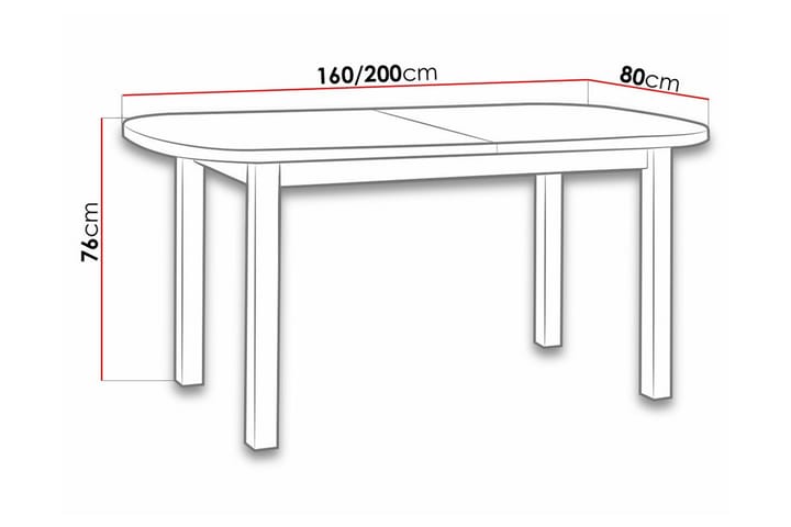 Ruokapöytä Patrickswell 80 cm - Valkoinen - Huonekalut - Pöytä & ruokailuryhmä - Ruokapöydät & keittiön pöydät