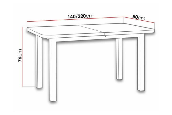 Ruokapöytä Patrickswell 80 cm - Valkoinen - Huonekalut - Pöytä & ruokailuryhmä - Ruokapöydät & keittiön pöydät