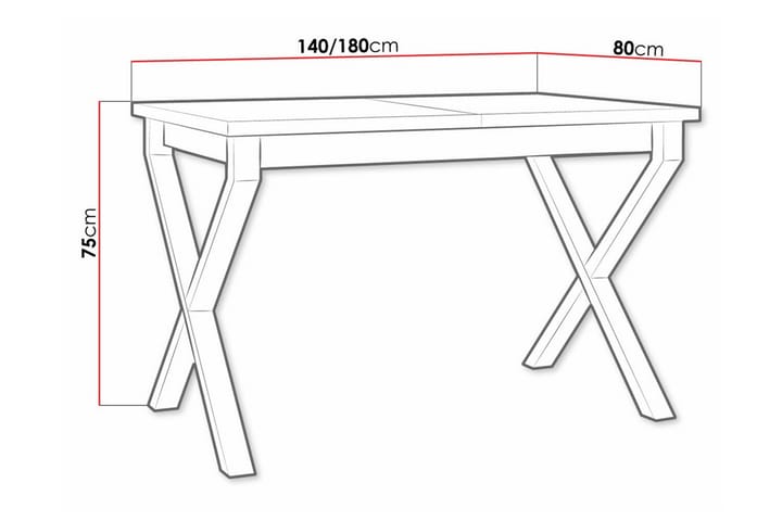 Ruokapöytä Patrickswell 80 cm - Musta - Huonekalut - Pöytä & ruokailuryhmä - Ruokapöydät & keittiön pöydät