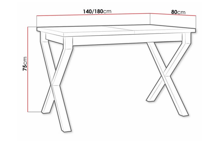 Ruokapöytä Patrickswell 80 cm - Musta - Huonekalut - Pöytä & ruokailuryhmä - Ruokapöydät & keittiön pöydät